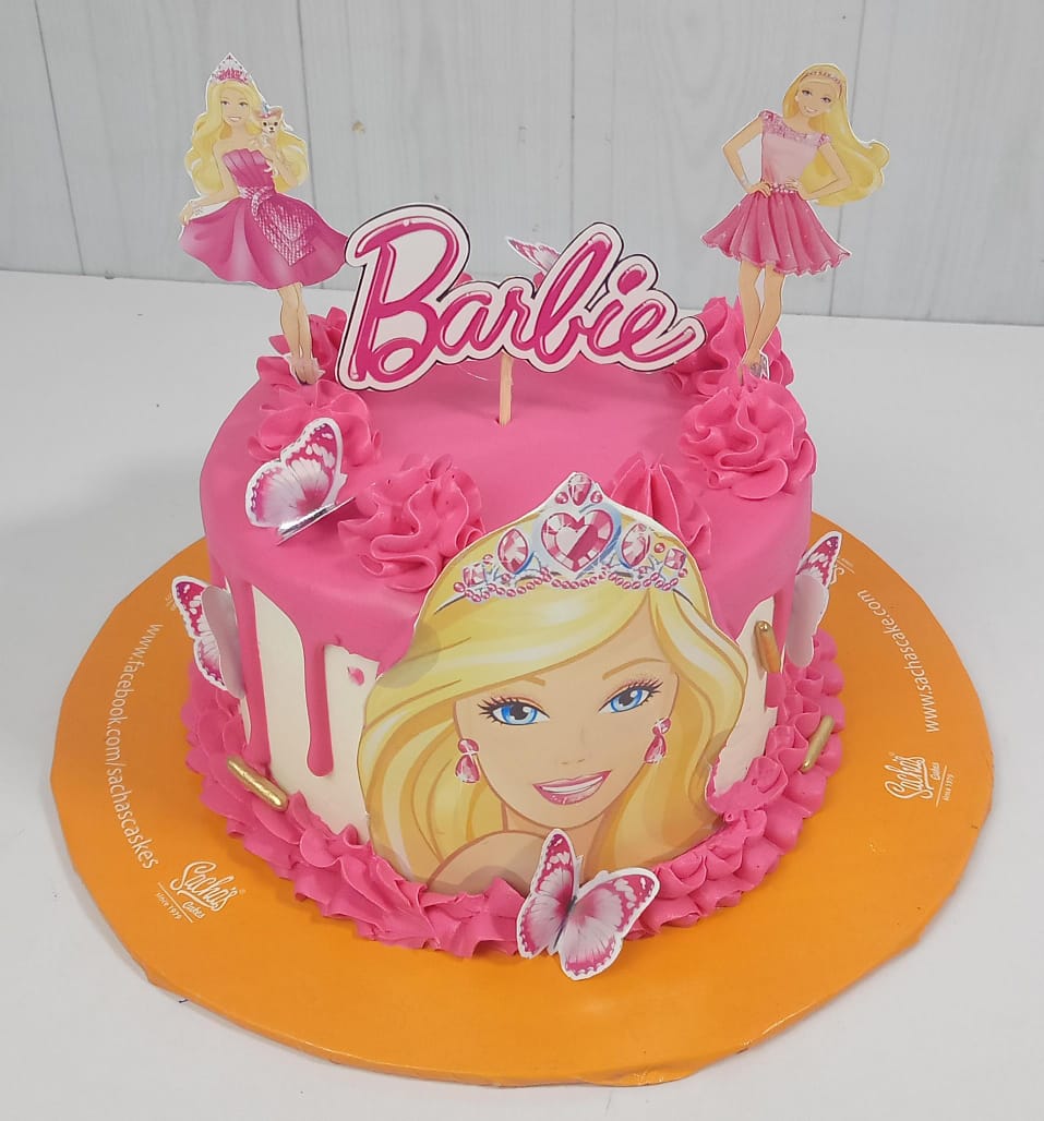 Barbie Theme Birthday Cake Birthday Cakes in Karachi – Sacha's Cakes