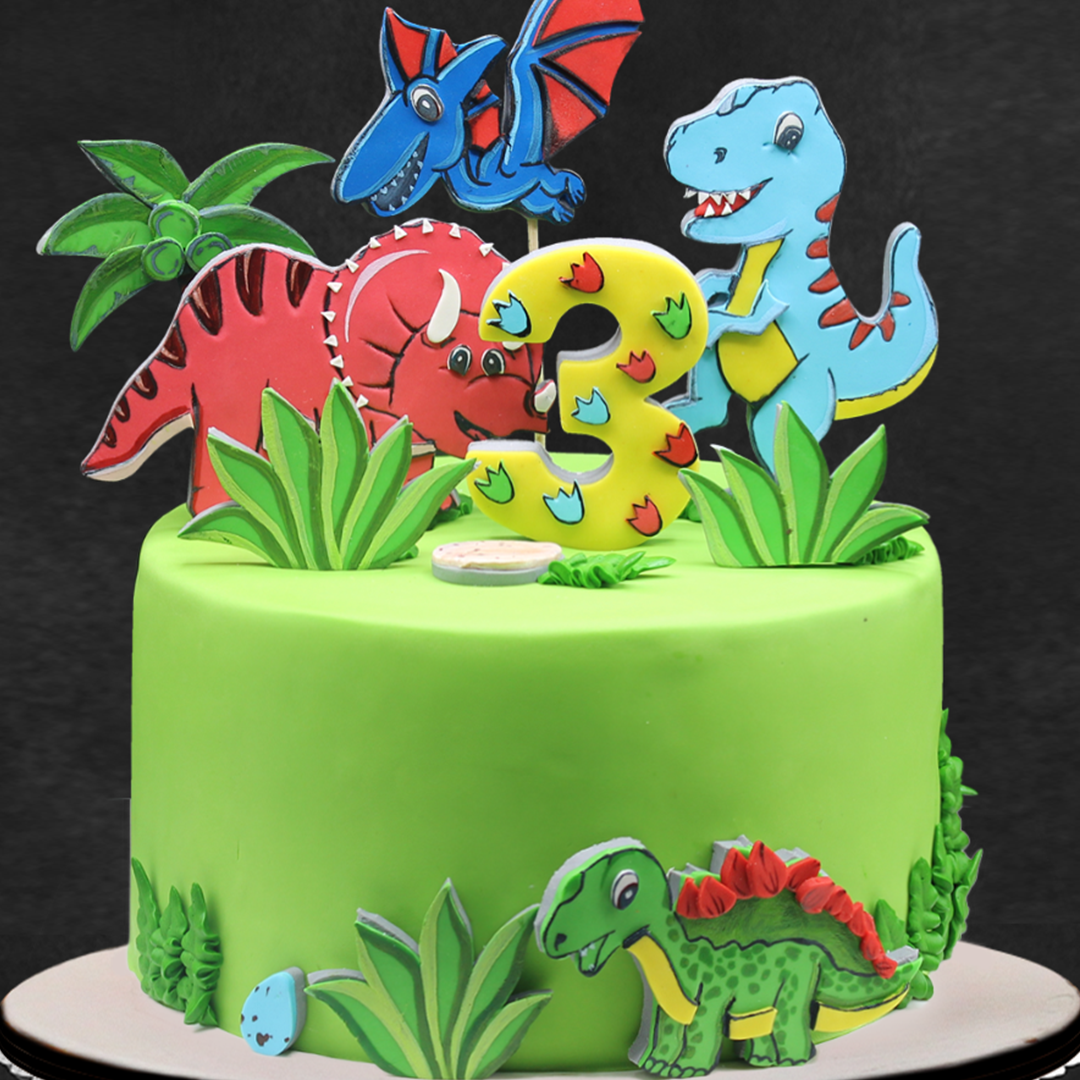 Jurassic Park Theme Fondant Cake