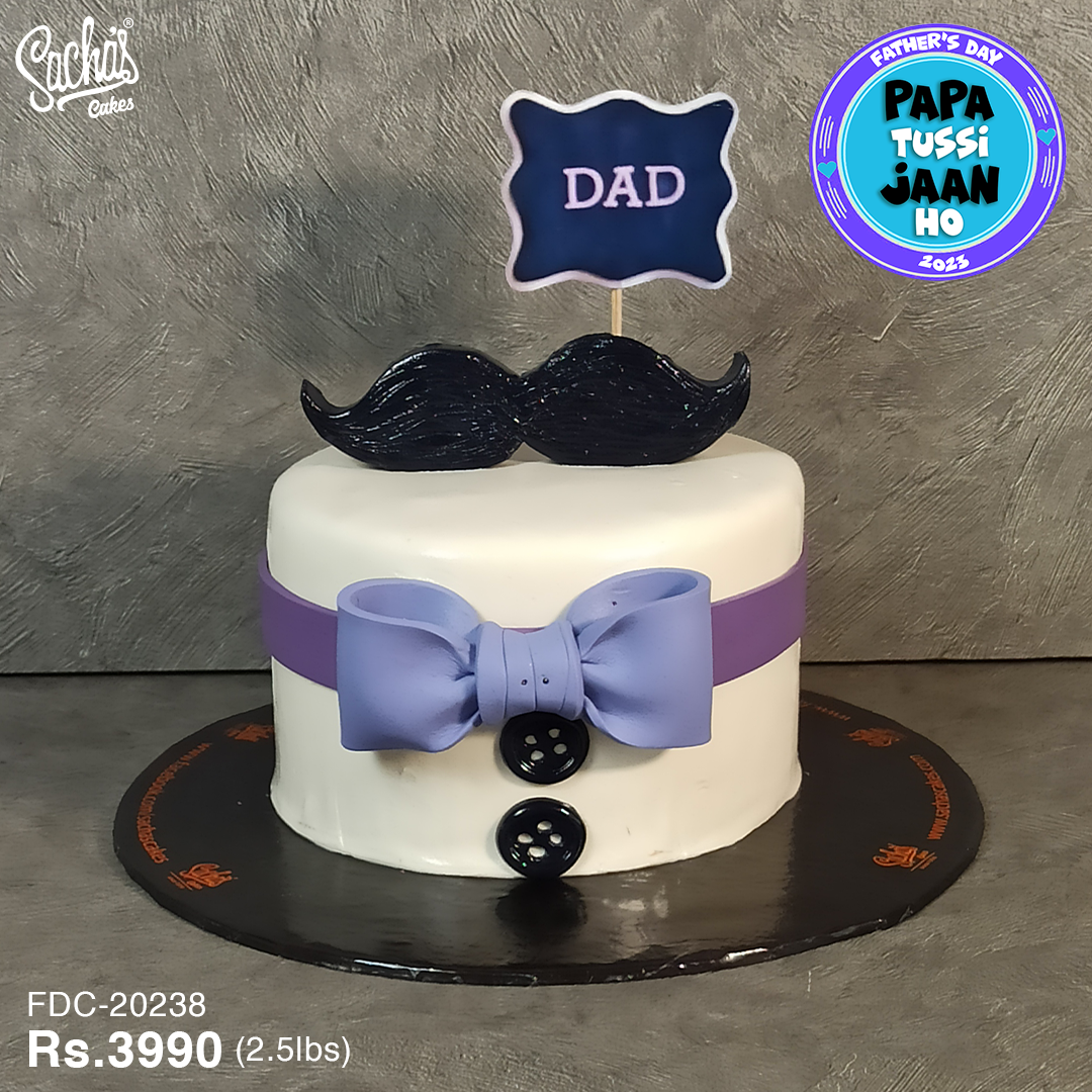 Customised Moustache Cake - Celestial Desserts and Bakery