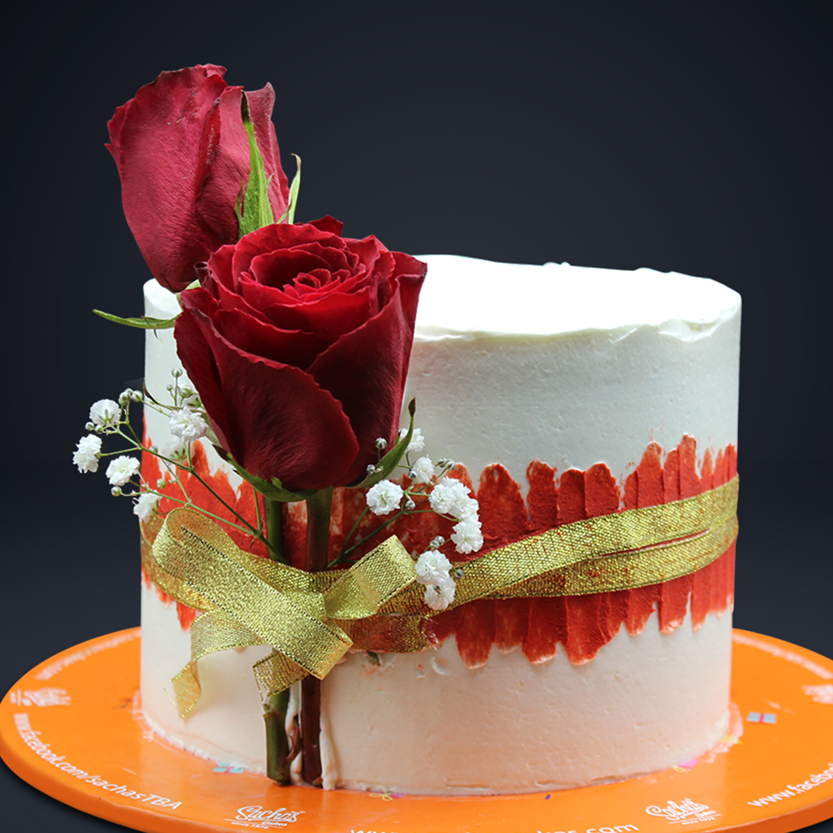Red Ribbon Roses Cakes Red Roses Ribbon Theme Anniversary Cake – Sacha's Cakes
