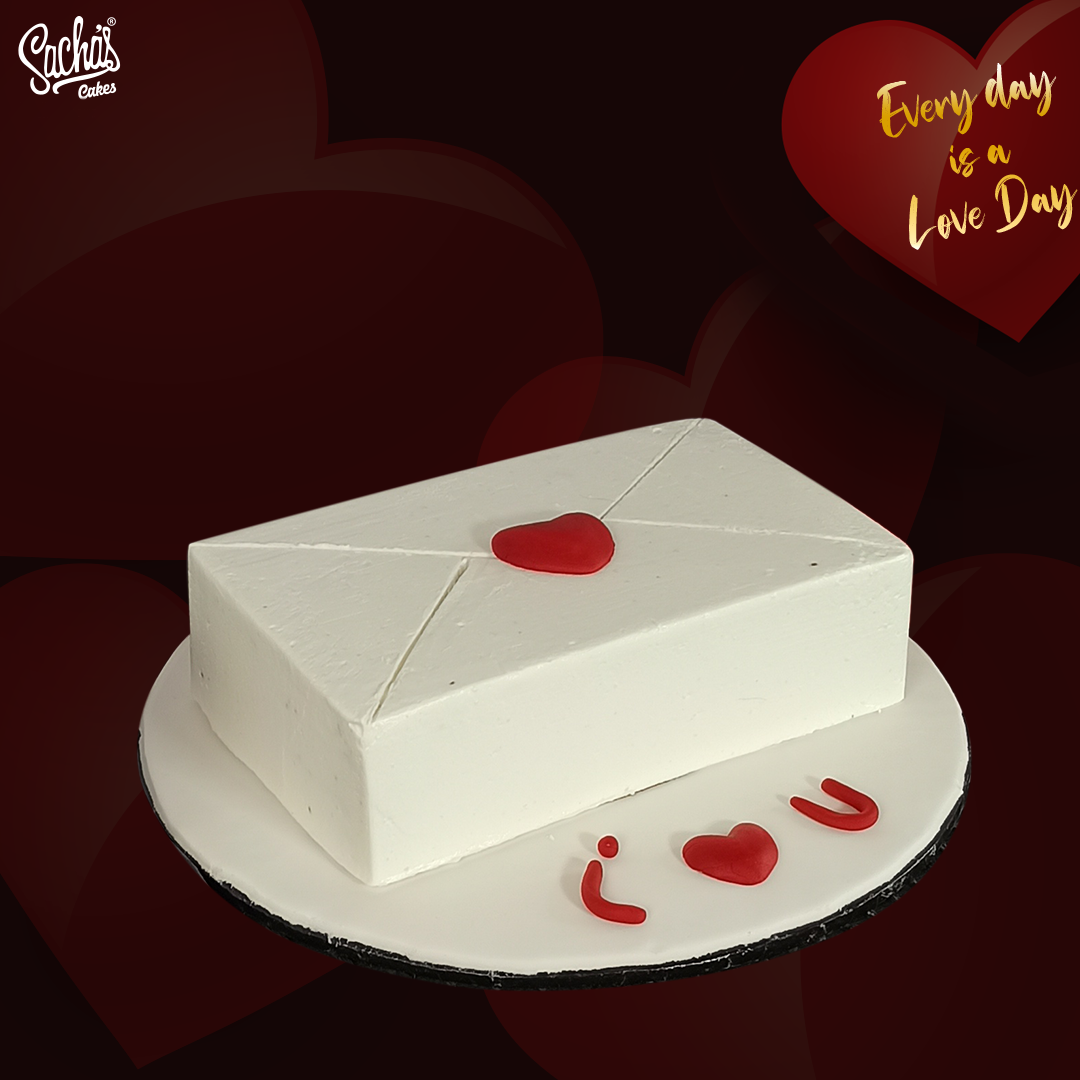 Envelope Sealed with a Heart Cake