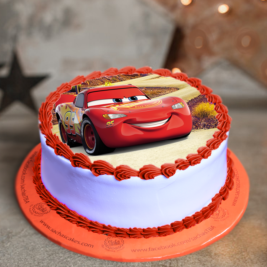 McQueen Theme Edible Picture Cake – Sacha's Cakes