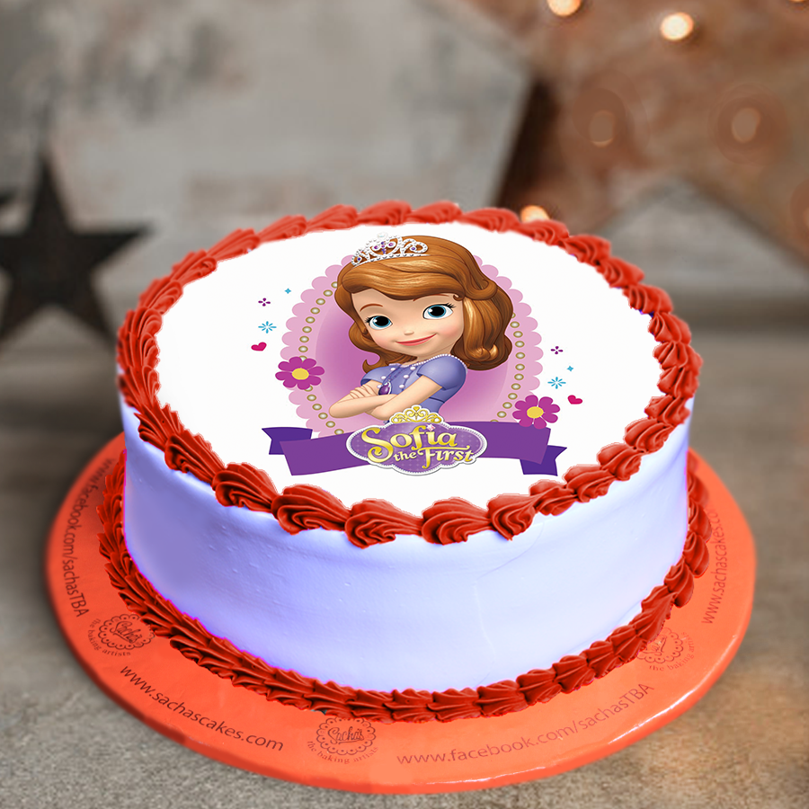 Sofia the first themed cake for Kosi@1 Cake size: 2 Tier (7” & 10”)  Frosting: Buttercream Flavors: Strawberry & chocolate . . . W... | Instagram